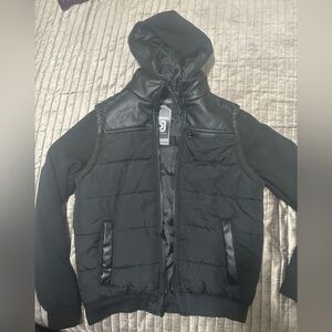 Black Puffer Jacket with Hood